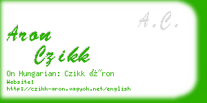aron czikk business card